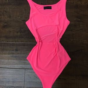 Hot pink bodysuit
